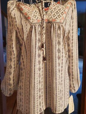 NWT Rewind sz XS peasant top